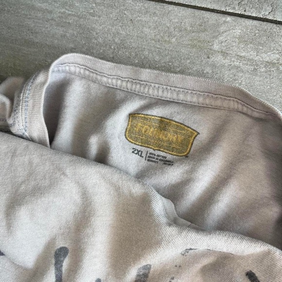 Foundry Supply Co Mens 2XL Grey Graphic Tee Airplane Blueprint Distressed Shirt - Picture 3 of 8